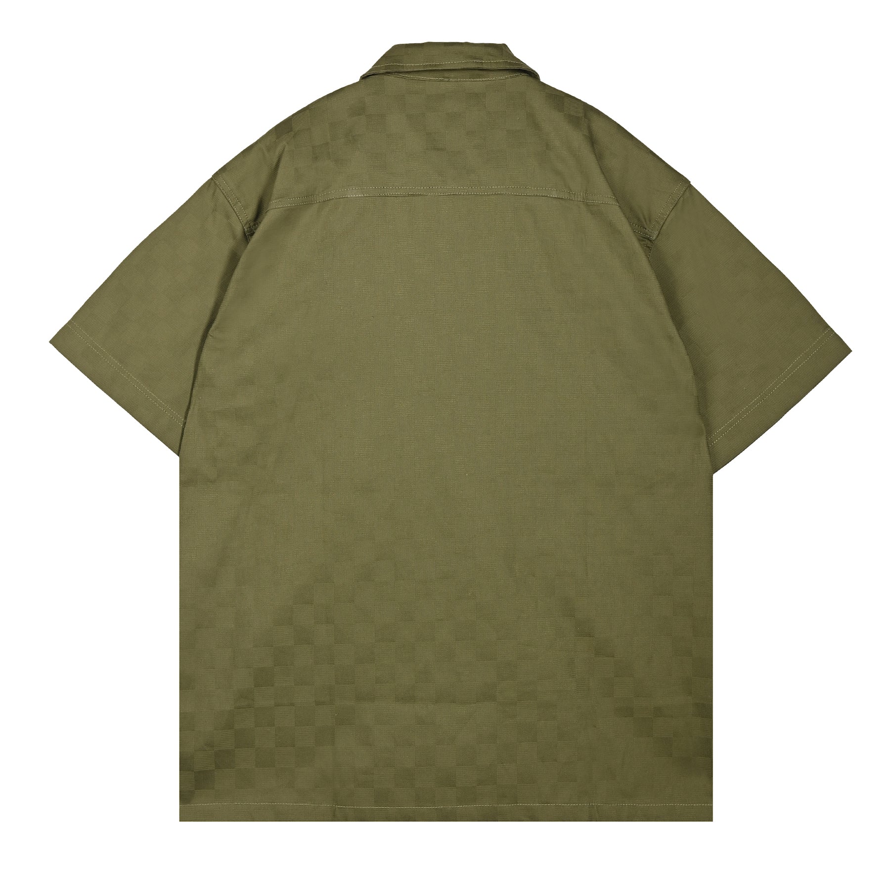 Hugo Shirt Grid Pattern Olive