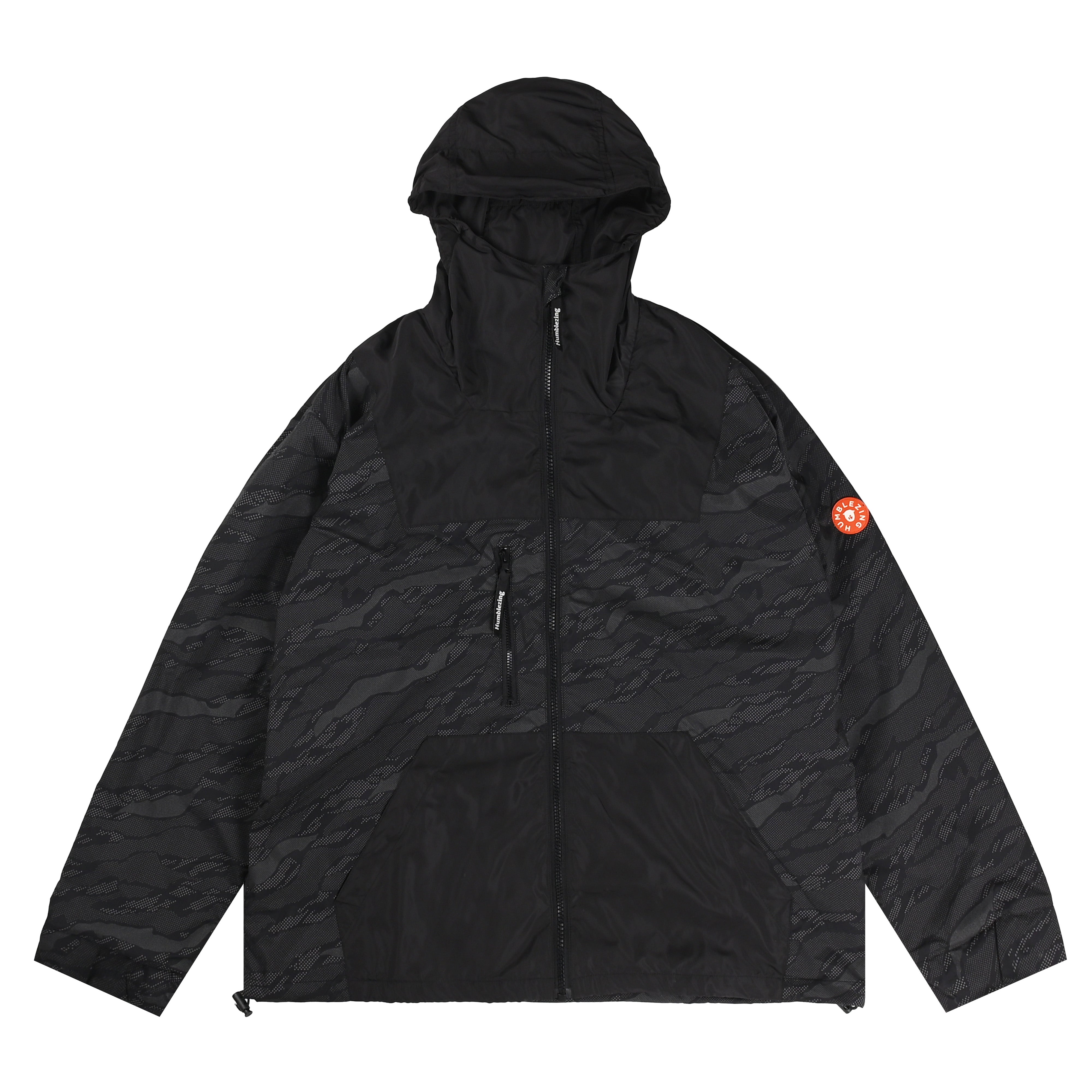 Pathway Reflective Pattern Windbreaker Black
