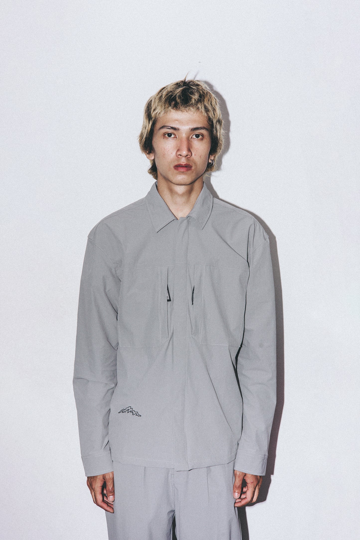 Canyon Nylon Long Sleeve Shirt Gray