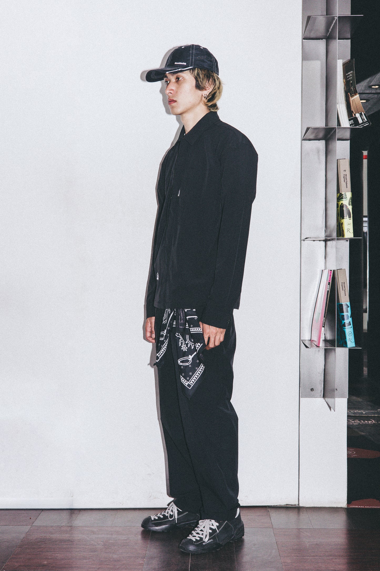 Canyon Nylon Long Sleeve Shirt Black