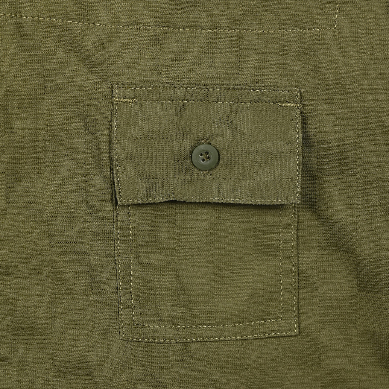 Hugo Shirt Grid Pattern Olive