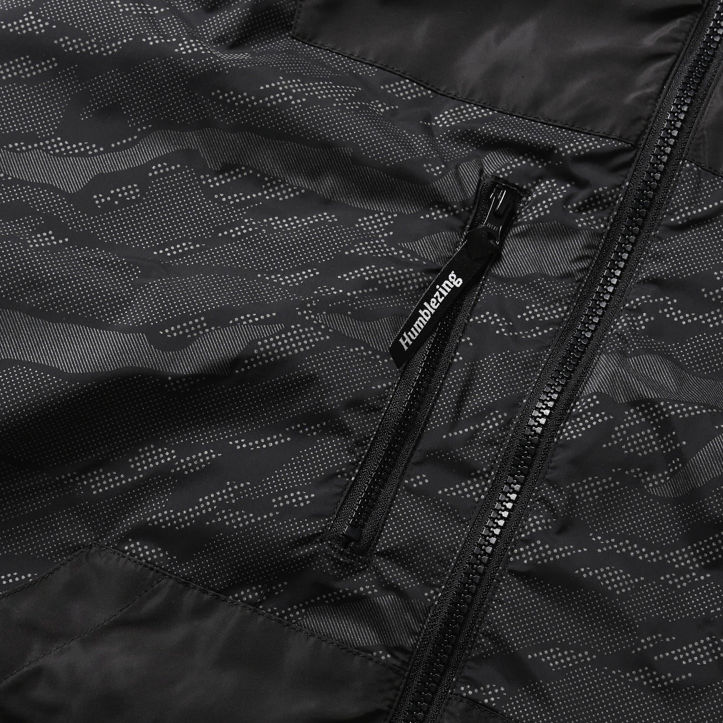 Pathway Reflective Pattern Windbreaker Black