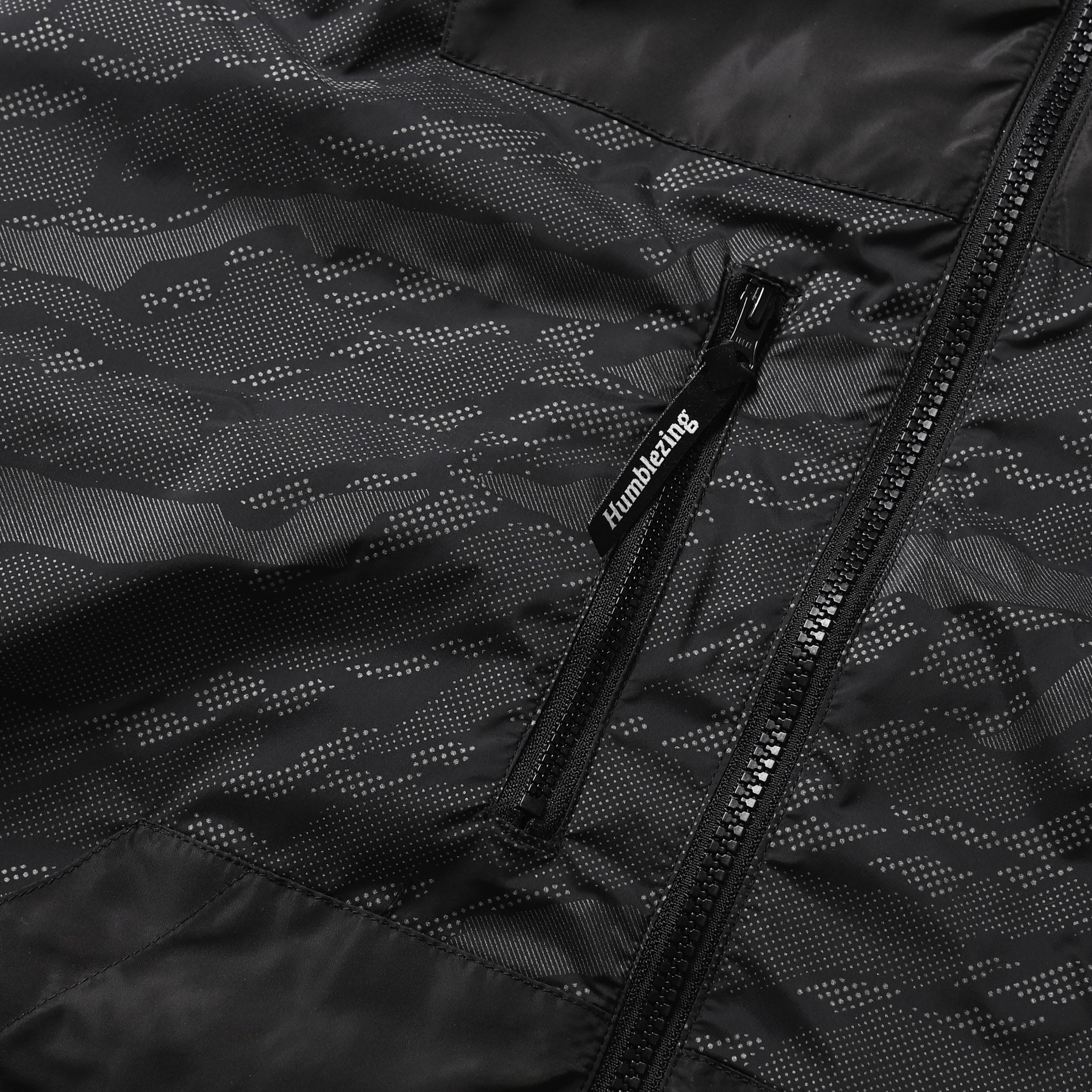 Pathway Reflective Pattern Windbreaker Black