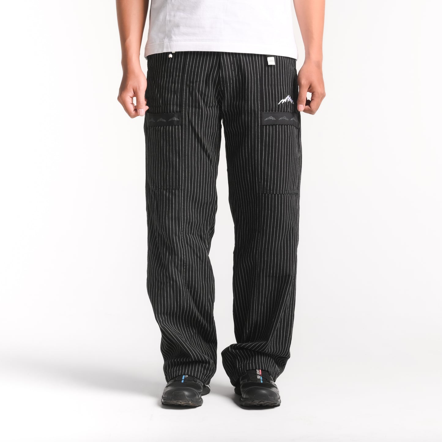 Noir Seamless Cargo Pants Stripe