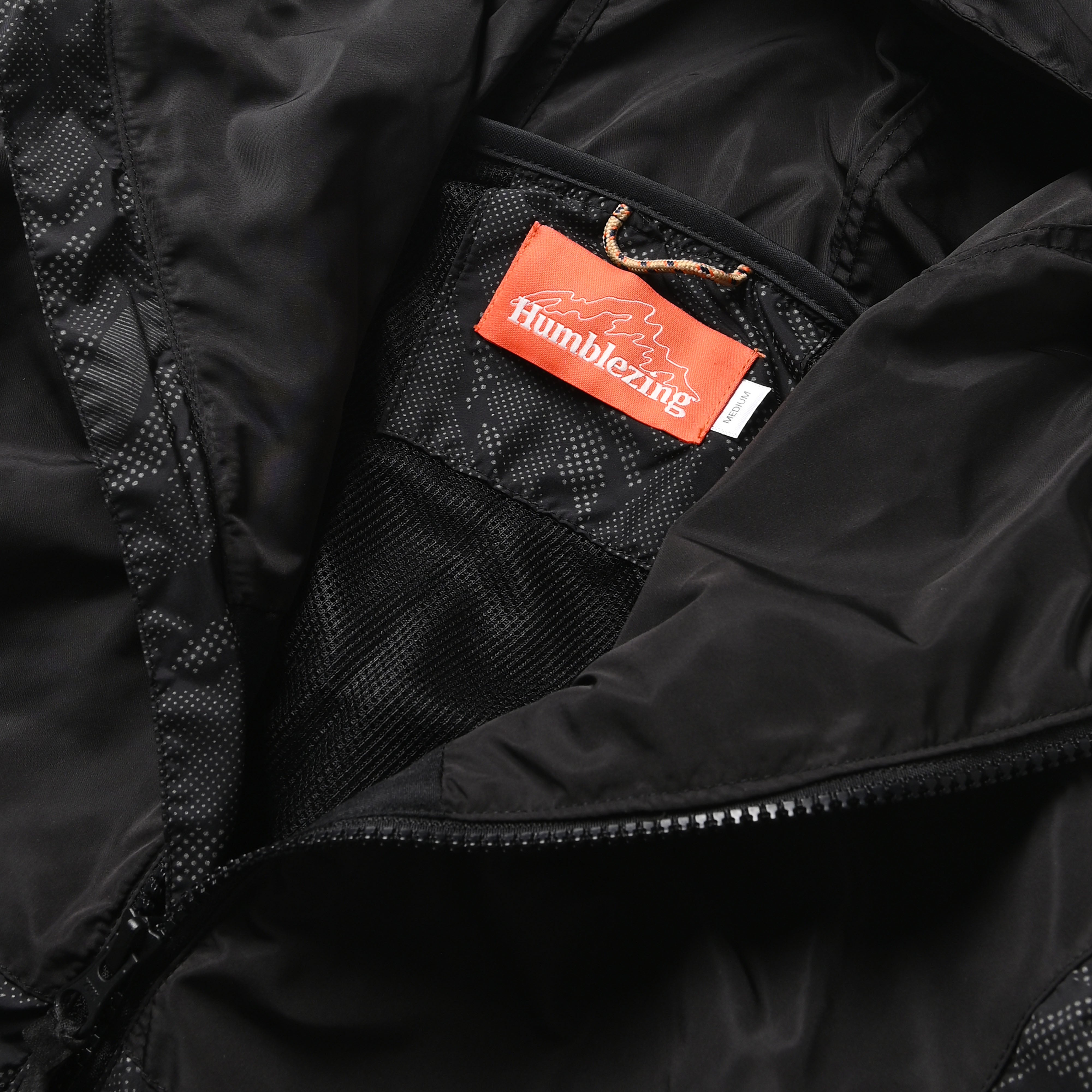 Pathway Reflective Pattern Windbreaker Black