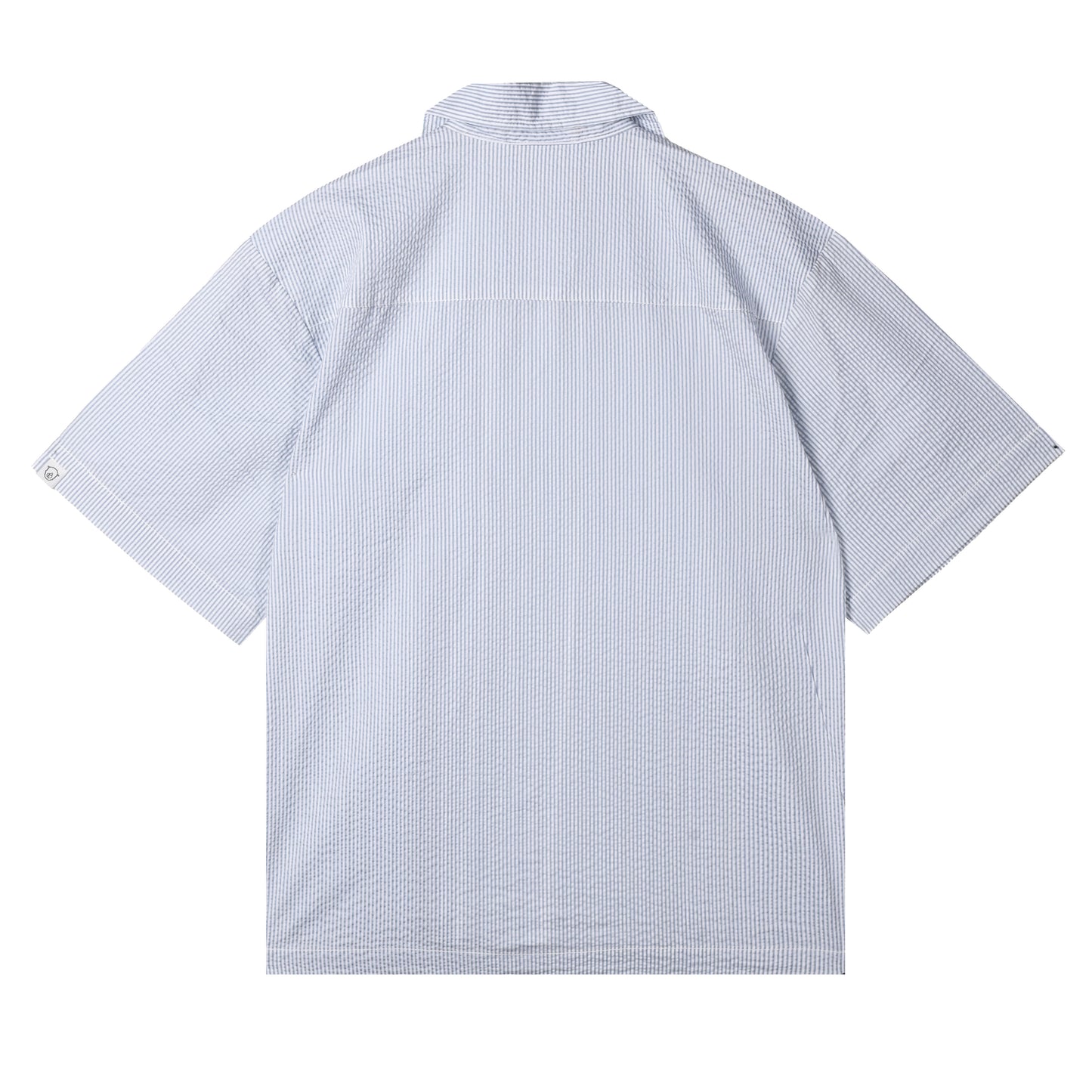 Blaise Seersucker Shirt Stripe Gray