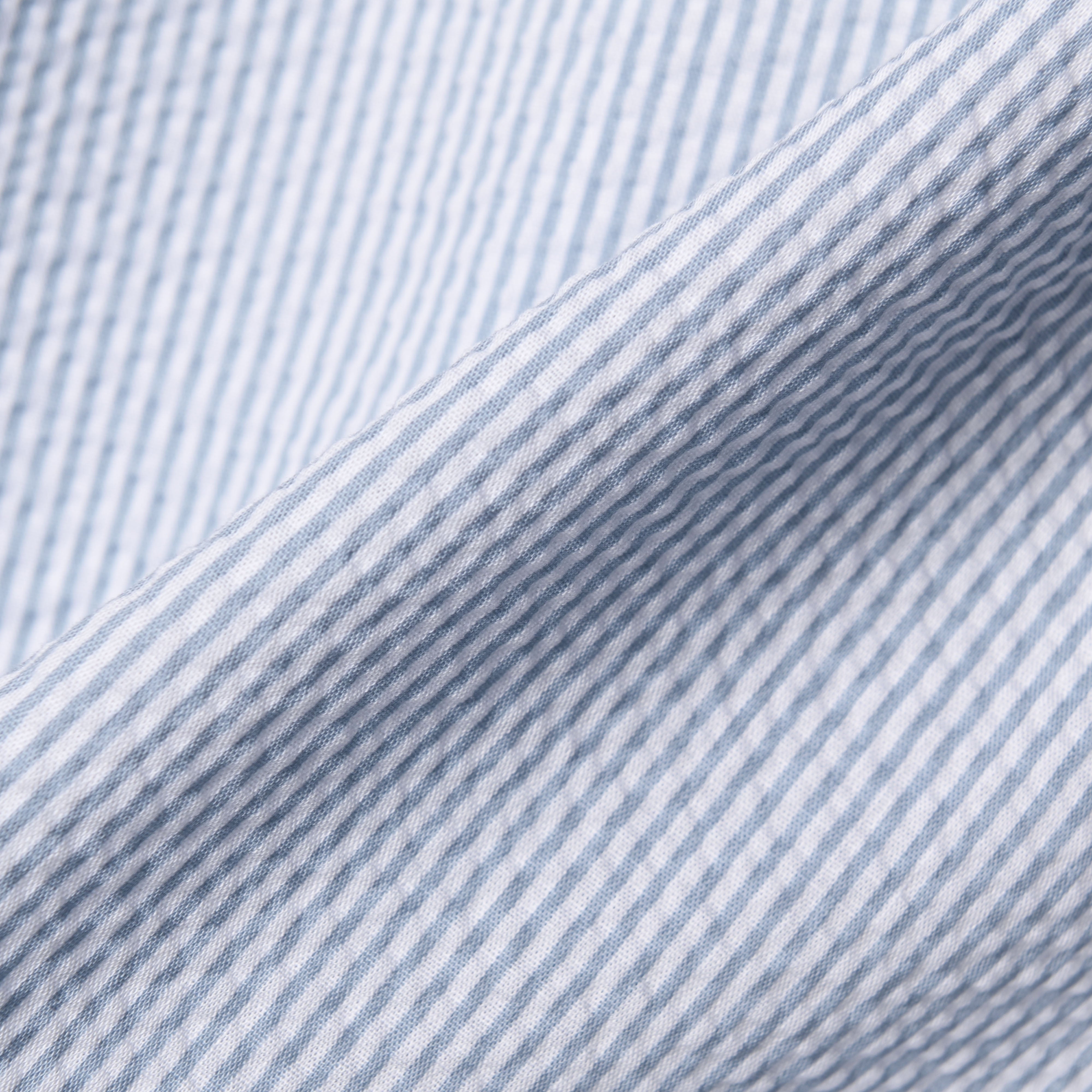 Blaise Seersucker Shirt Stripe Gray
