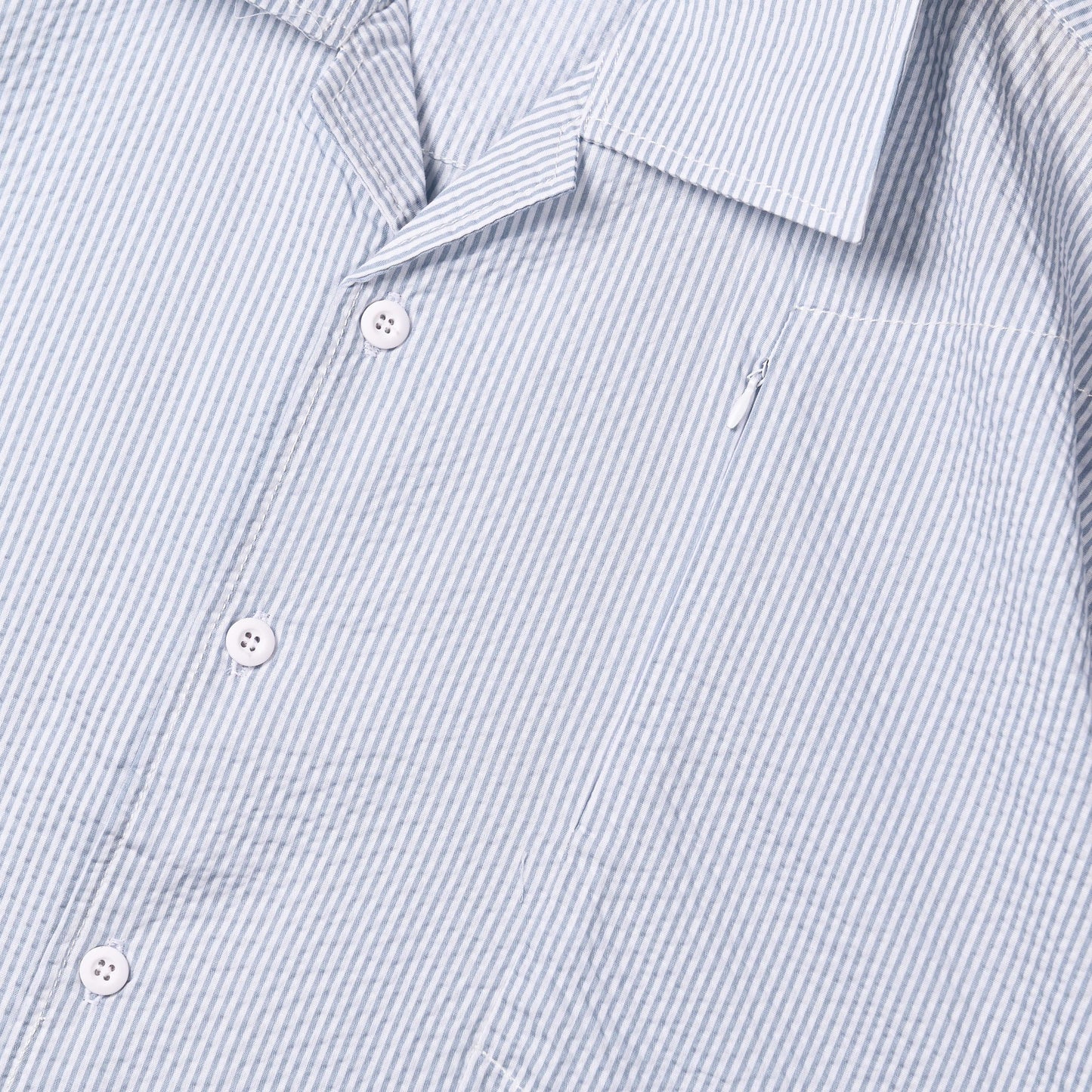 Blaise Seersucker Shirt Stripe Gray
