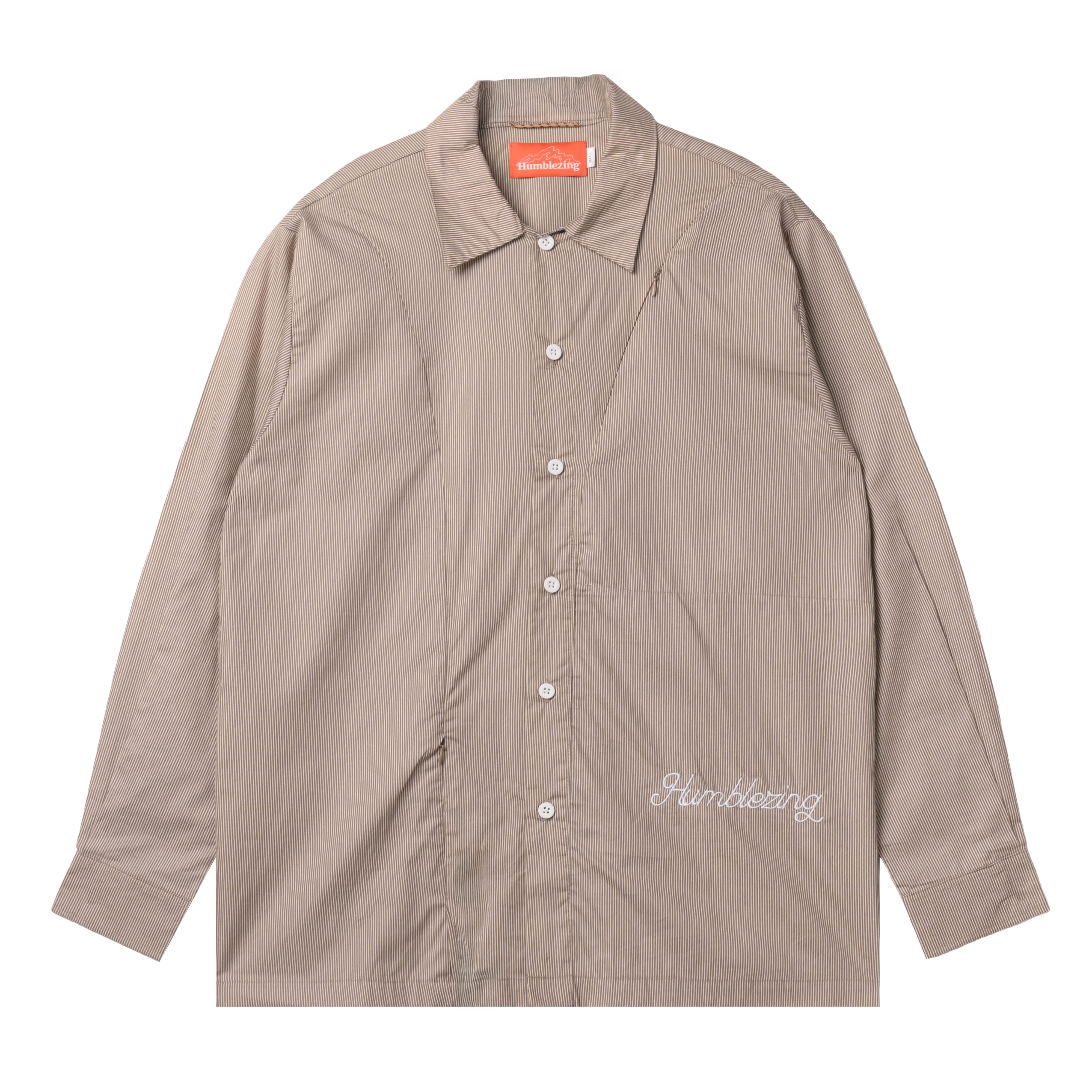 Umbra Long Sleeve Shirt Brown Stripe