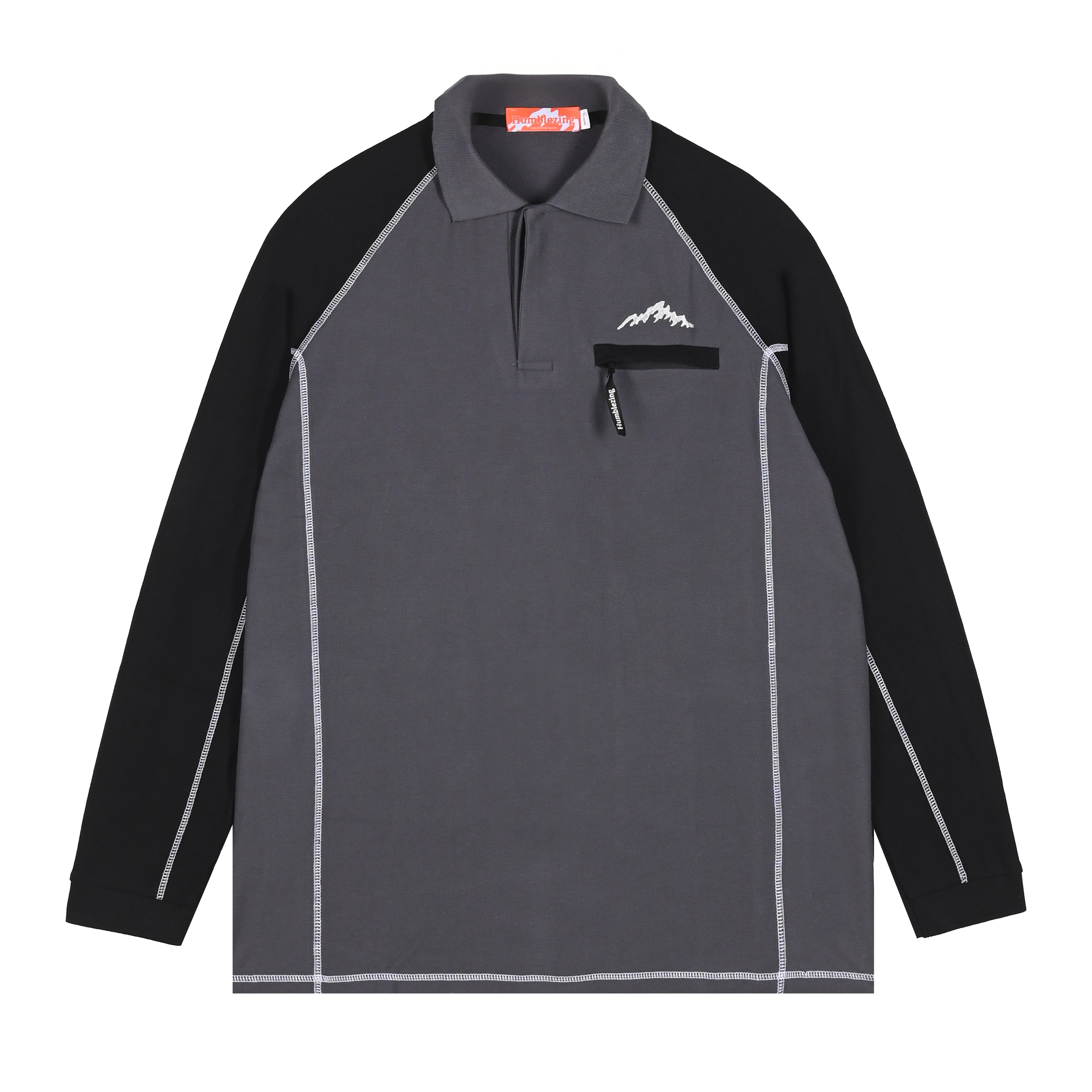 Drift Rugby Shirt All Black Gray