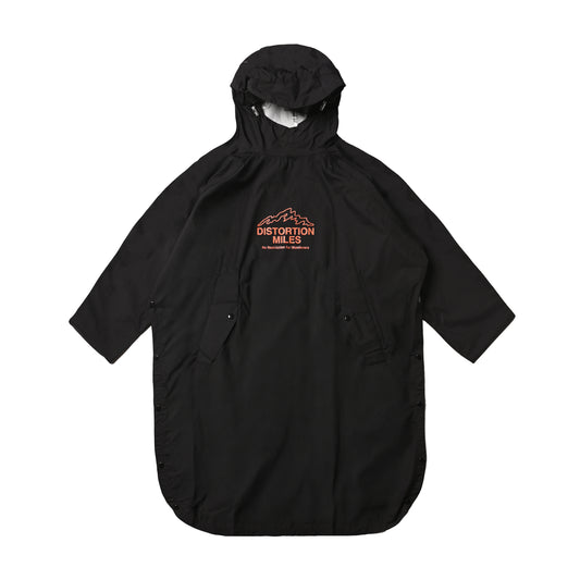Humblezing x Distortion Miles Shell Poncho in Black
