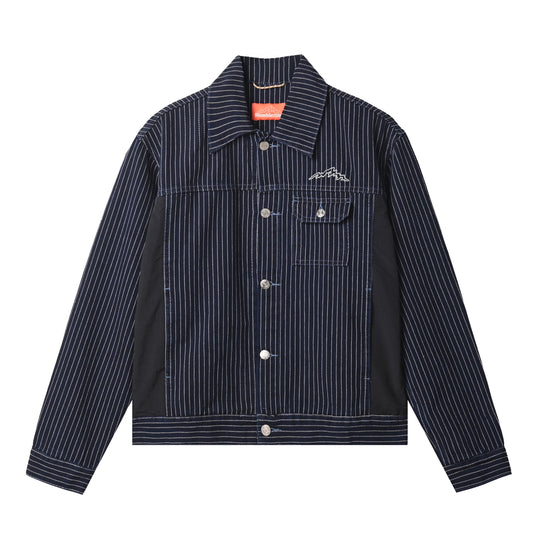 Swath Trucker Jacket Denim Stripes