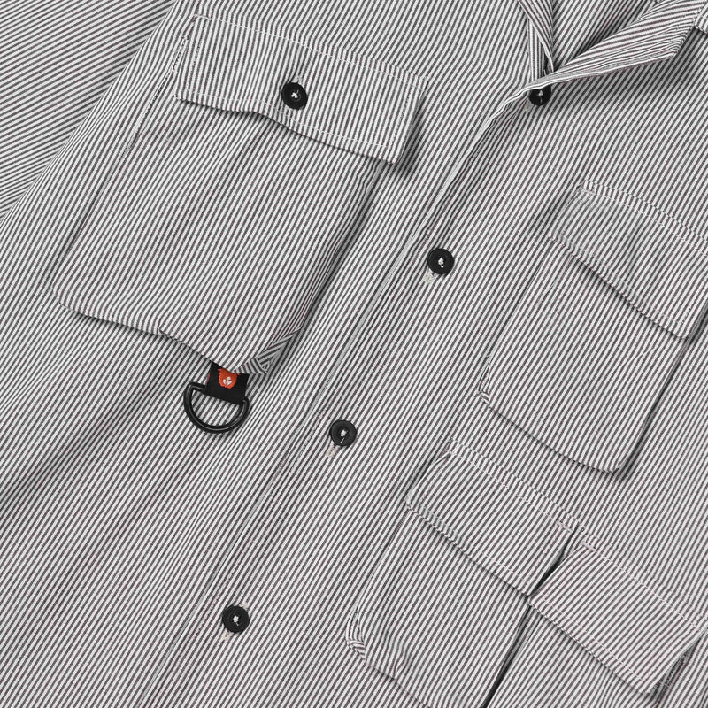 Safari Utility Shirt Stripe Black