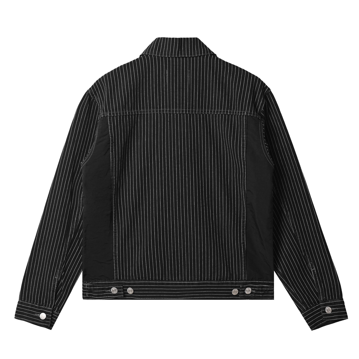Swath Trucker Jacket Denim Black Stripes