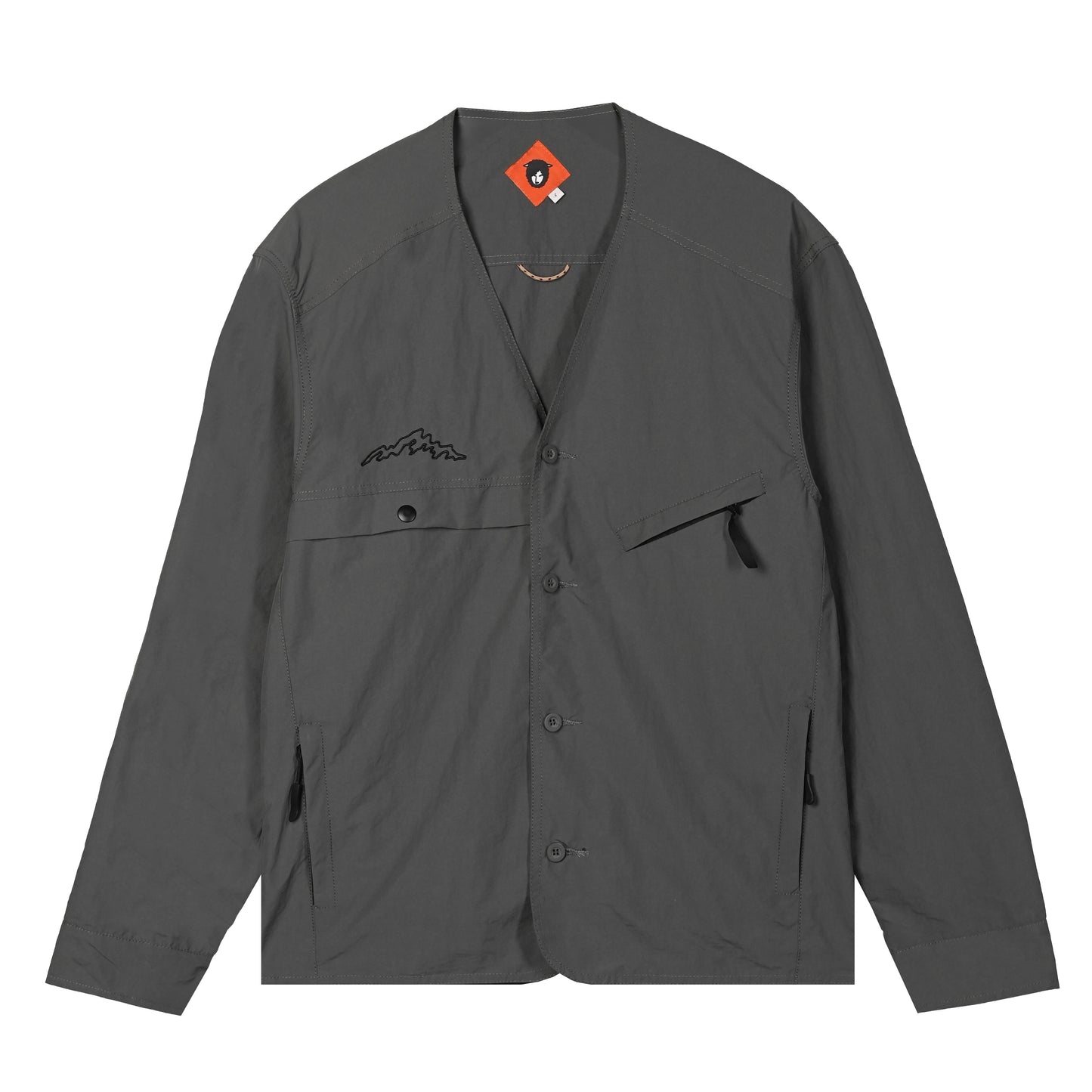 Ridora Collarless Jacket Gray
