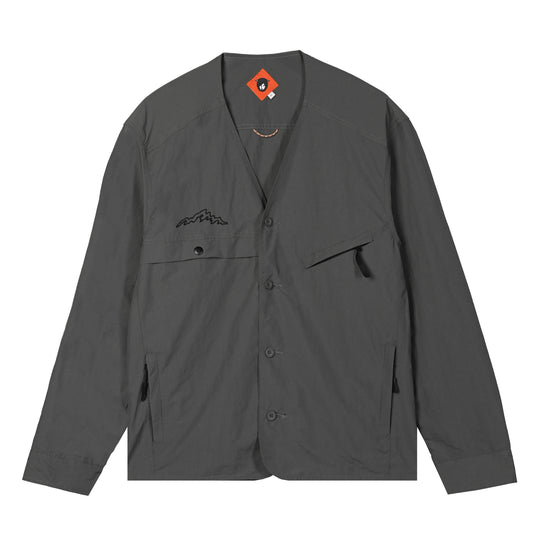 Ridora Collarless Jacket Gray