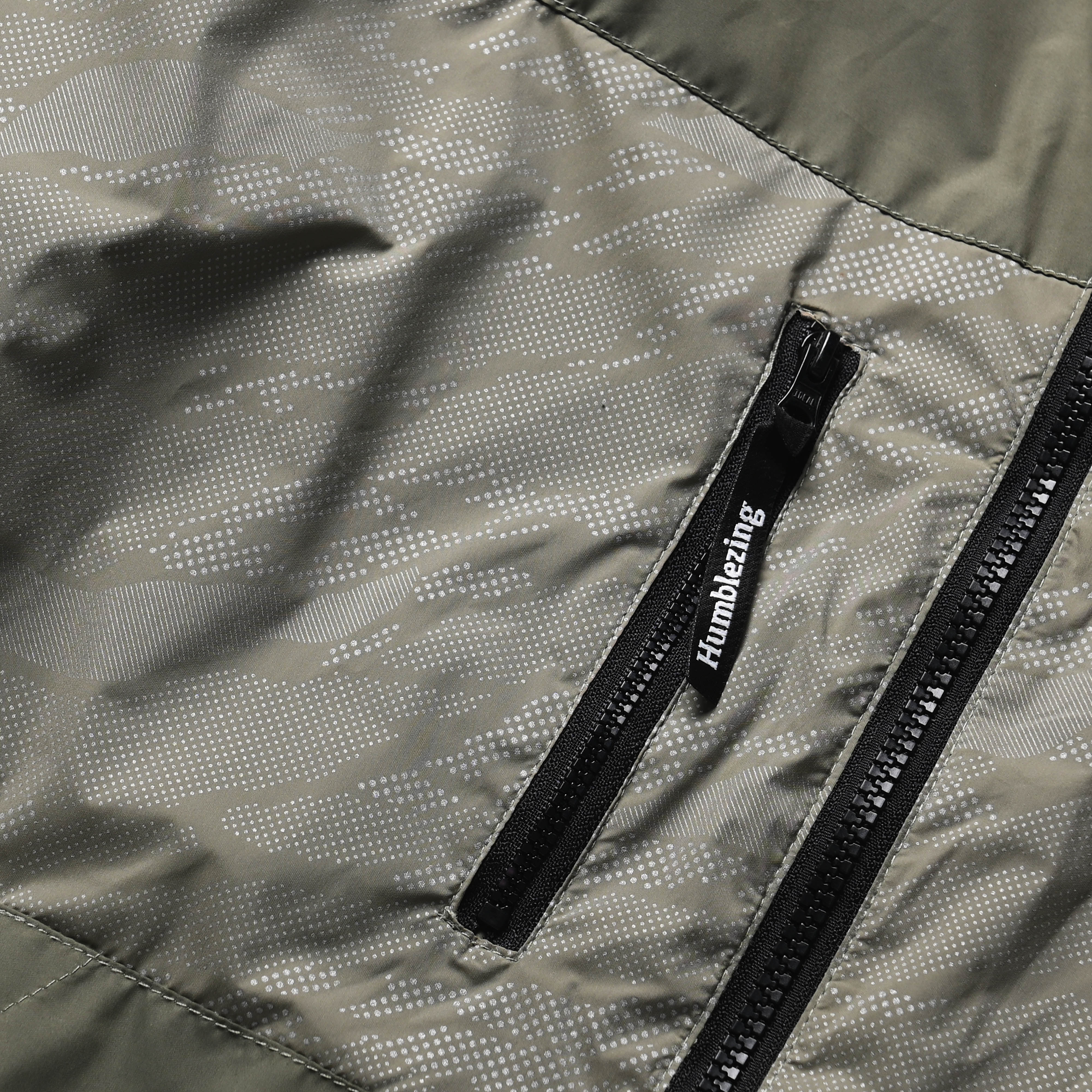 Pathway Reflective Pattern Windbreaker Olive