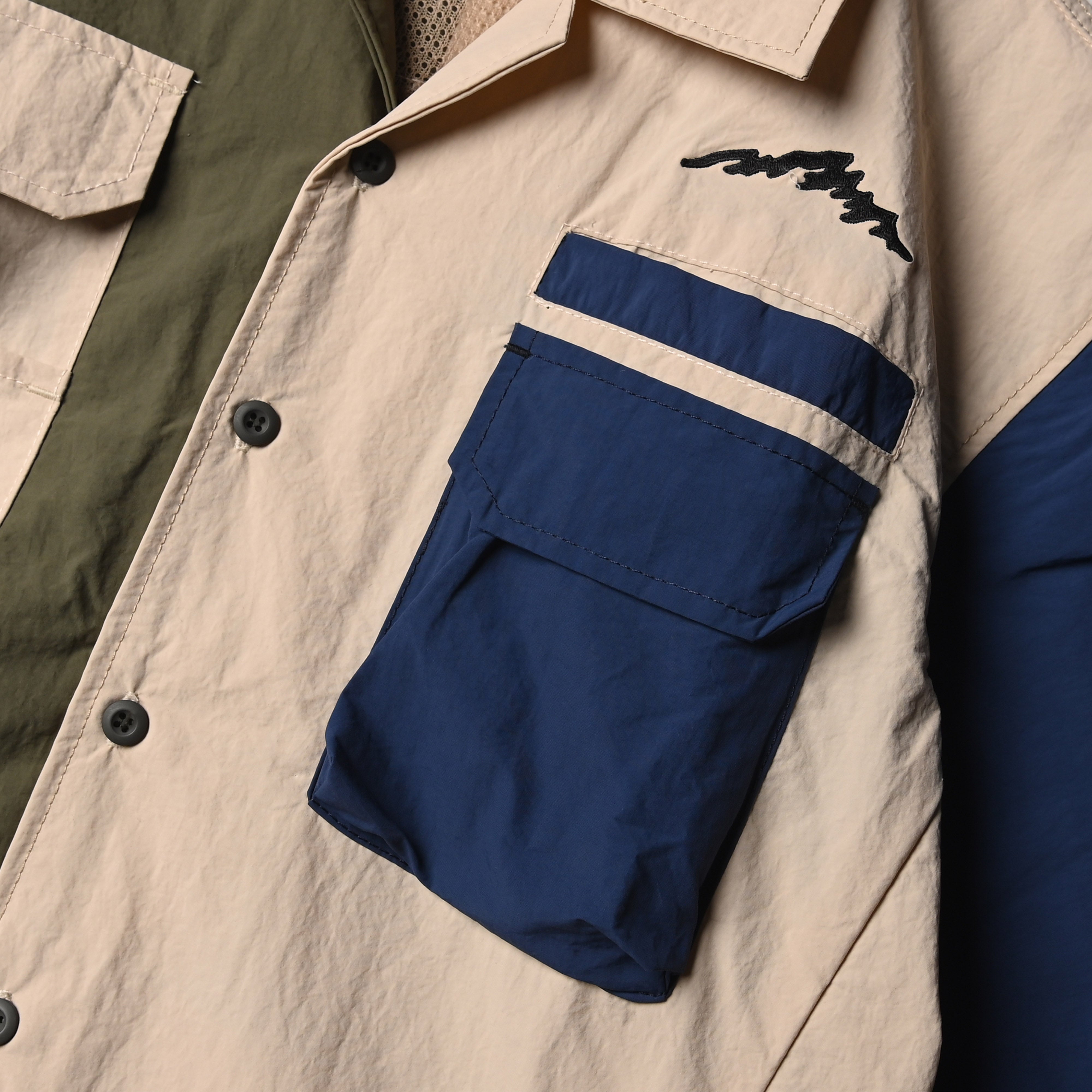 Benoit Camp Shirt Colourblock