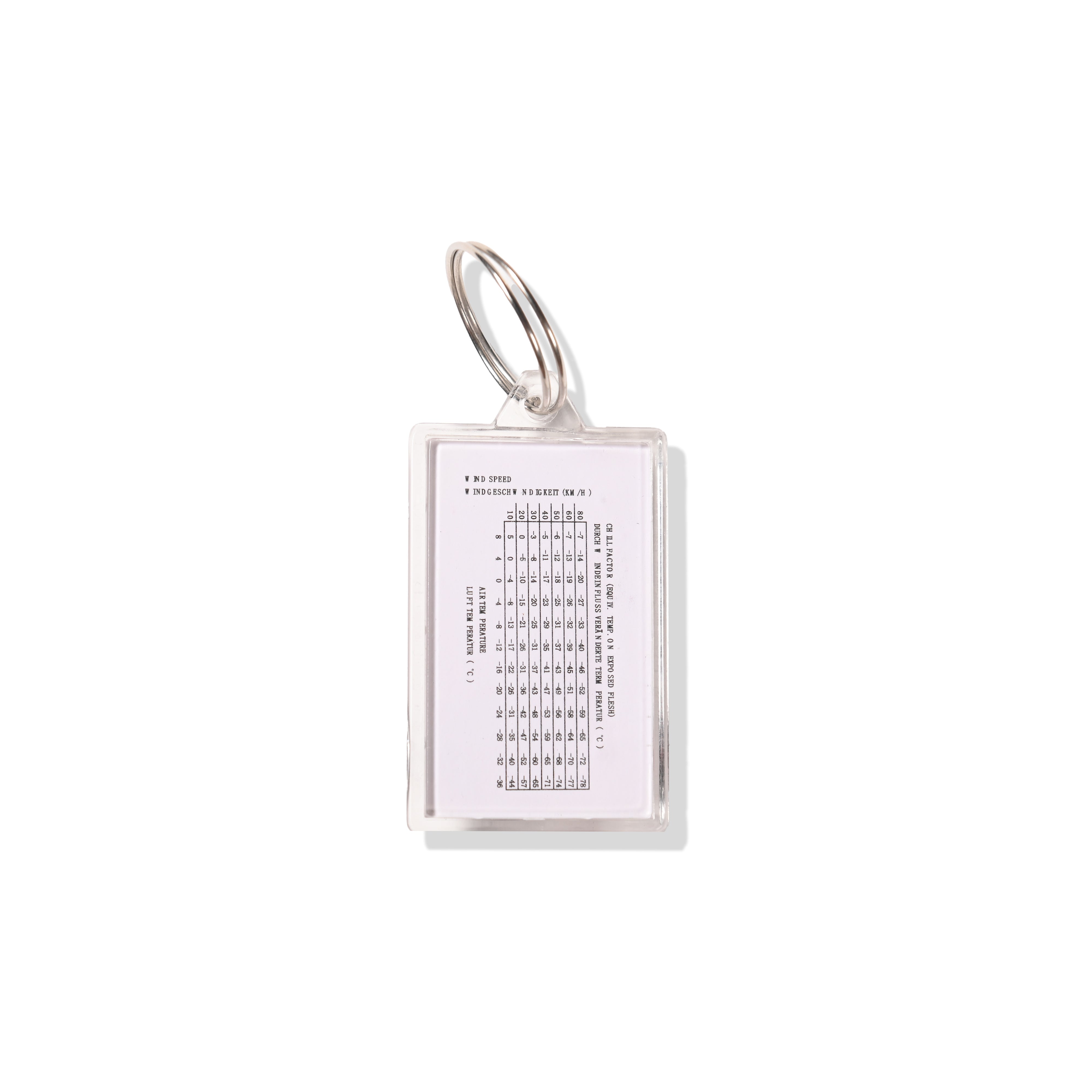 Thermo Compass Keychain White