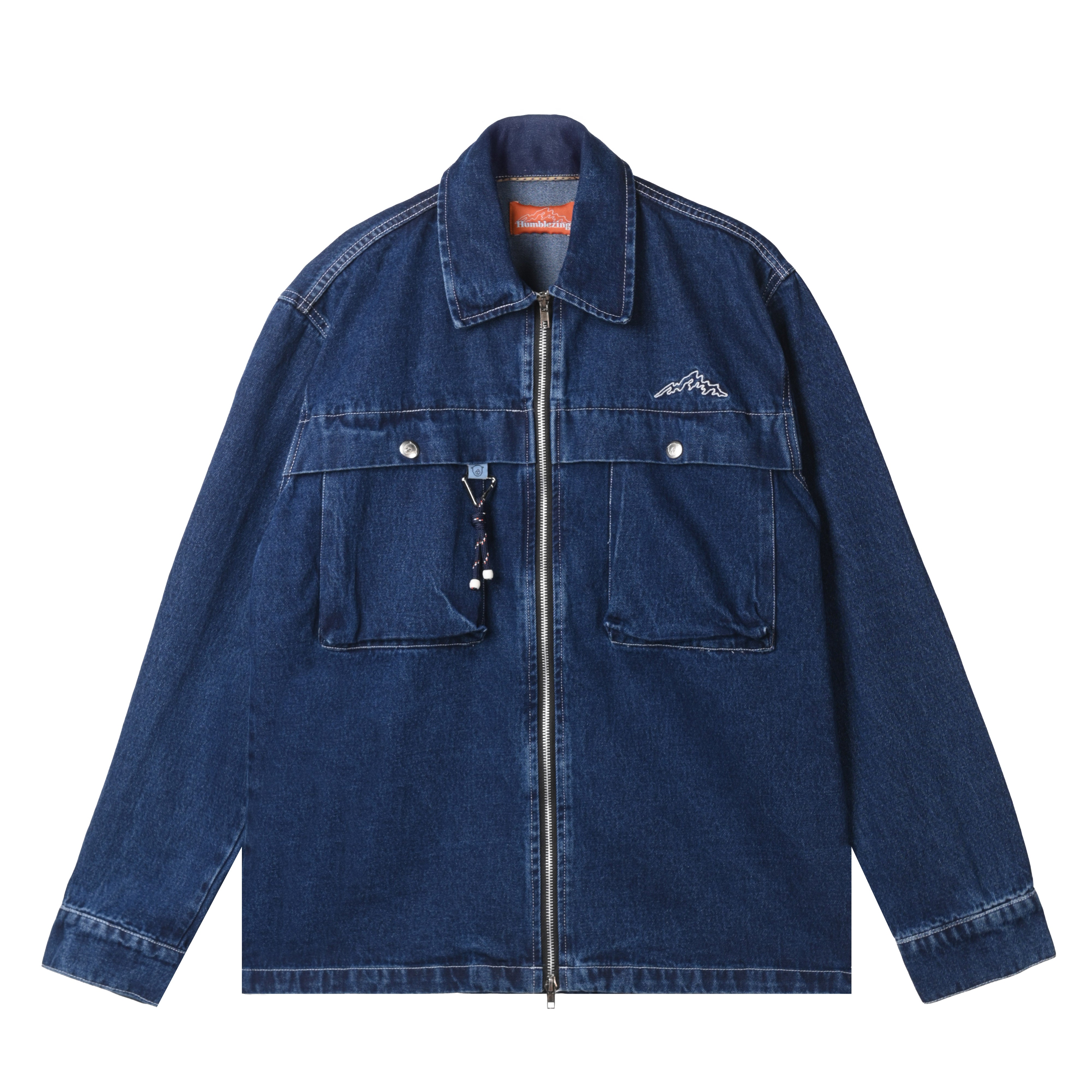 Alain Zip Shirt Denim – Humblezing