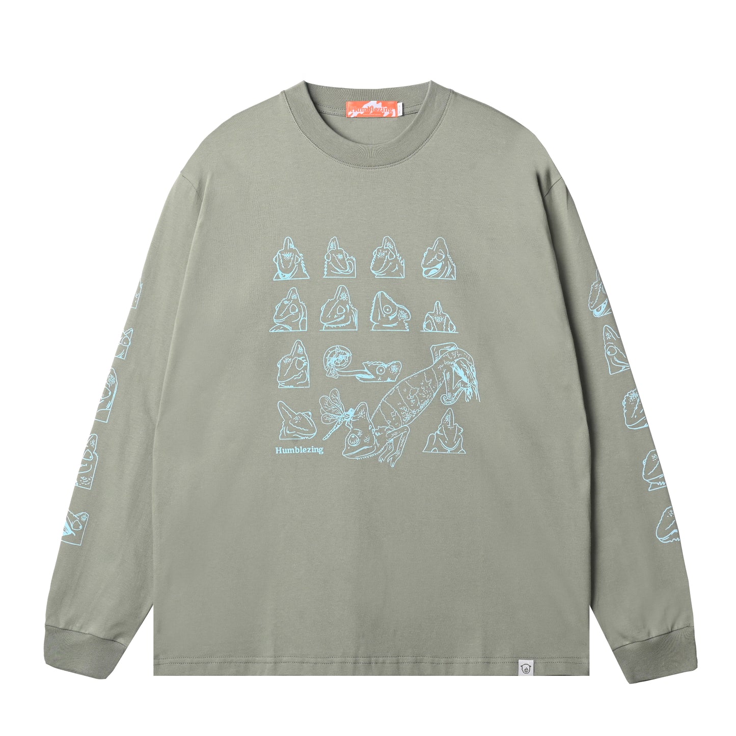 Iguana Longsleeve Tshirt Pastel Green