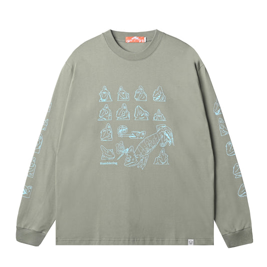 Iguana Longsleeve Tshirt Pastel Green