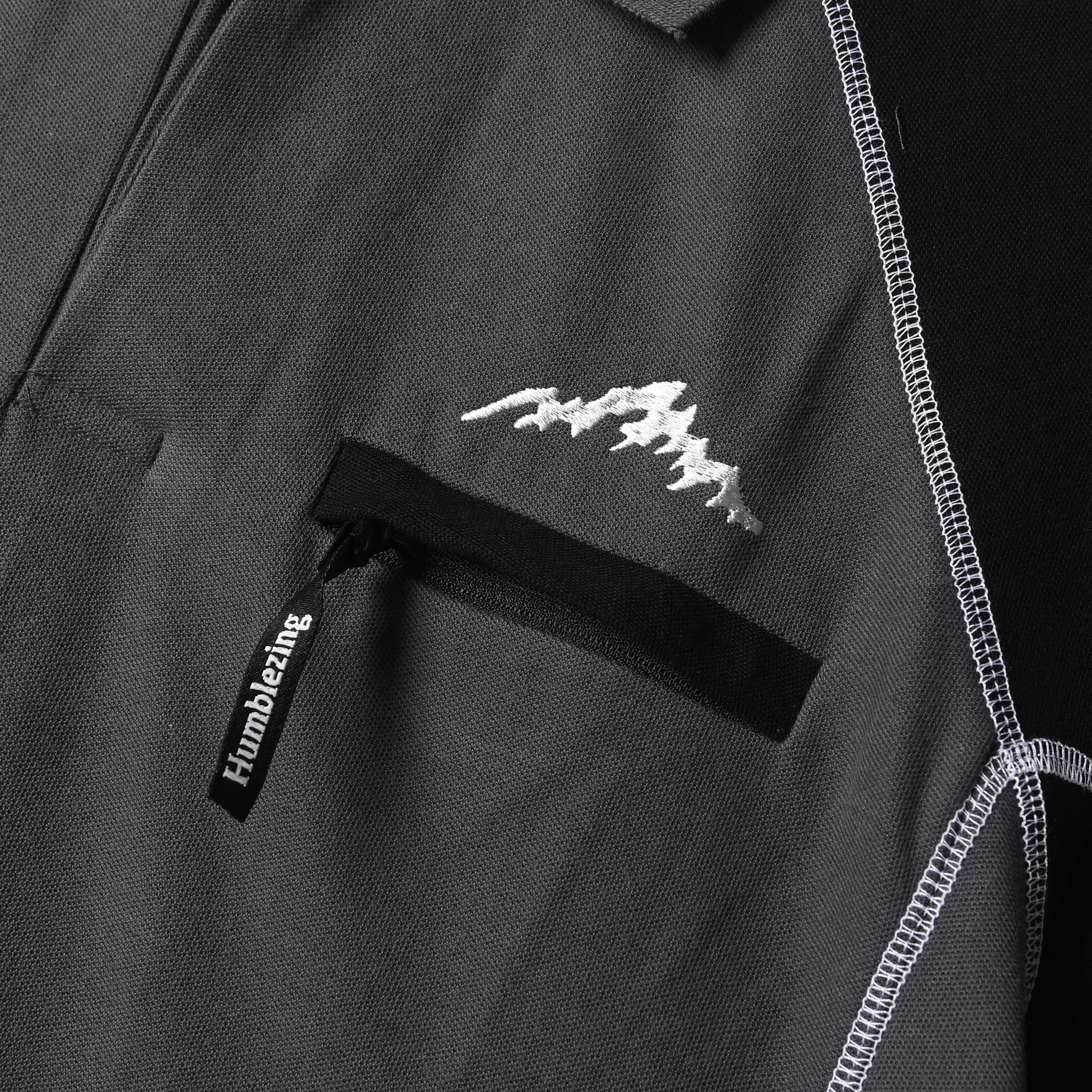 Drift Rugby Shirt All Black Gray