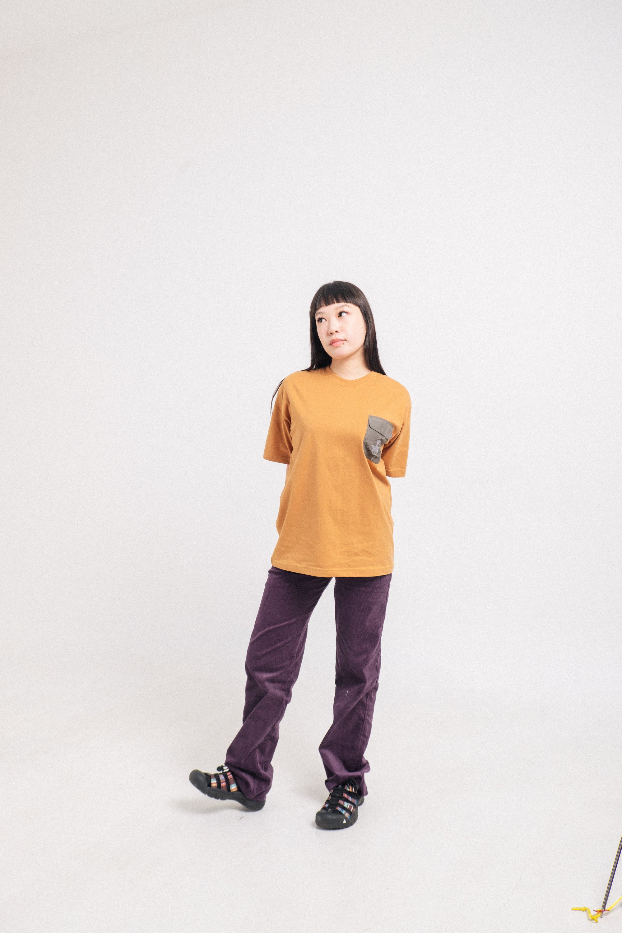 Goopi Pocket Oversized T-shirt Brown