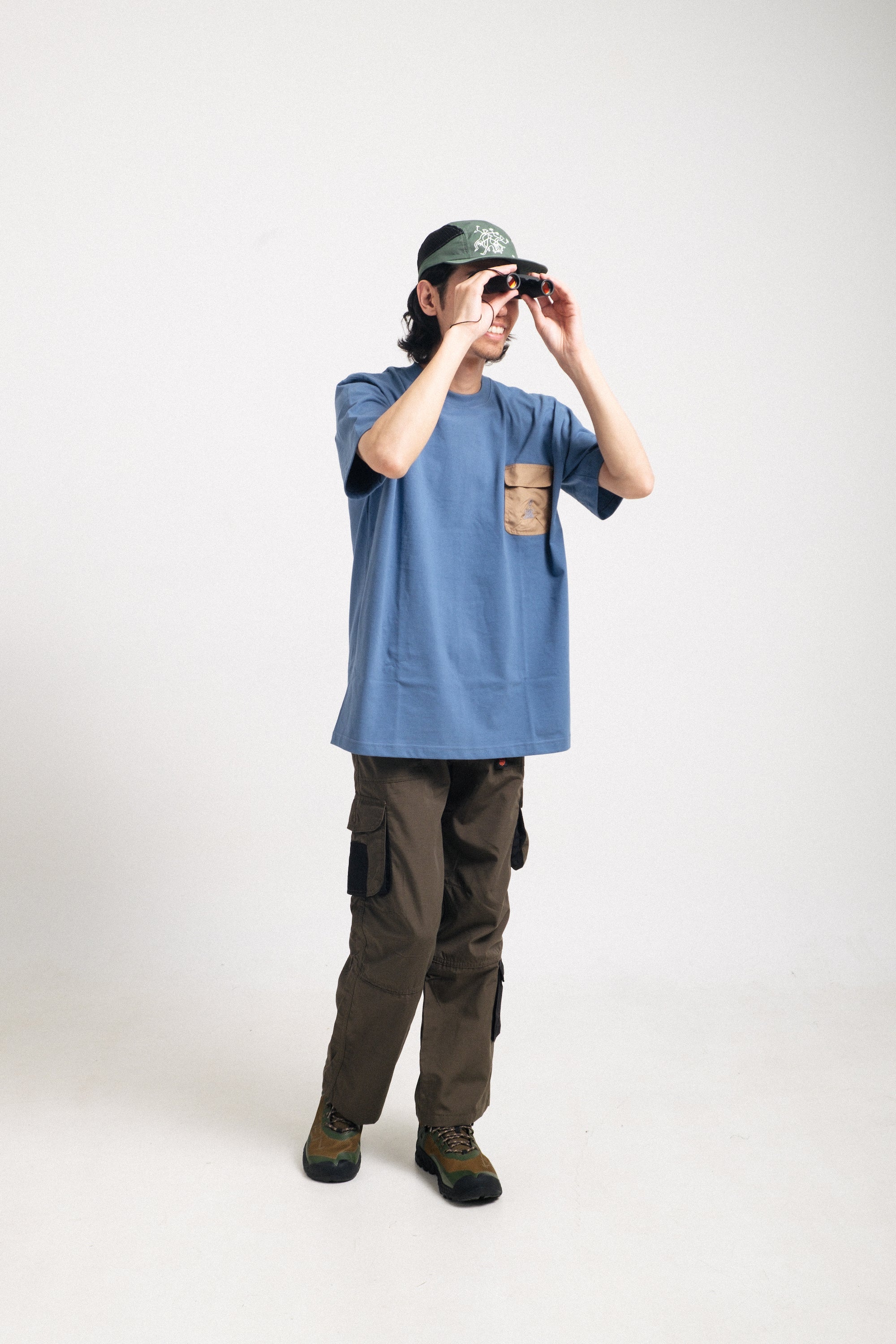 Goopi Pocket Oversized T-shirt Blue