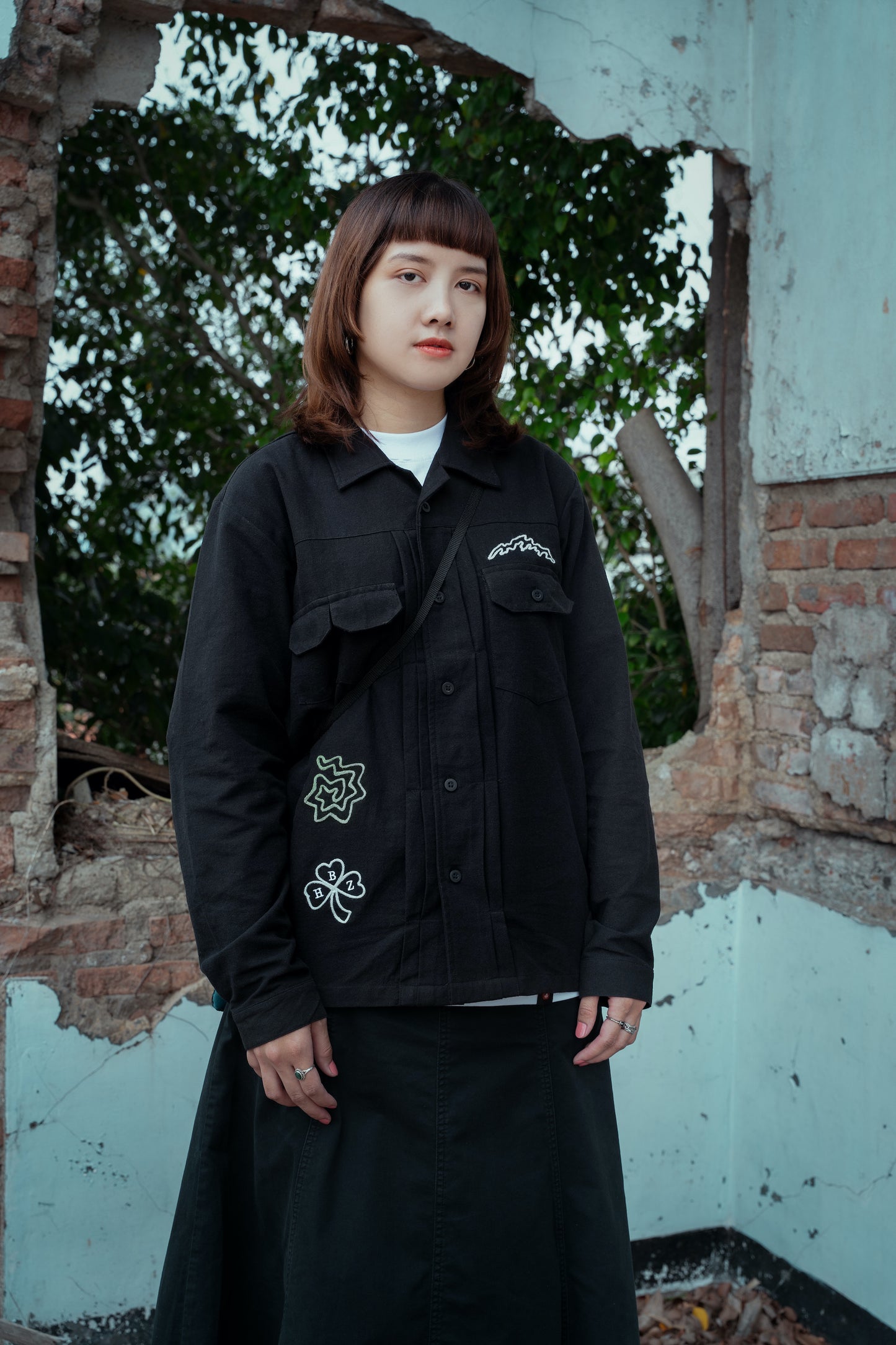 Jaco Trucker LS Shirt Black