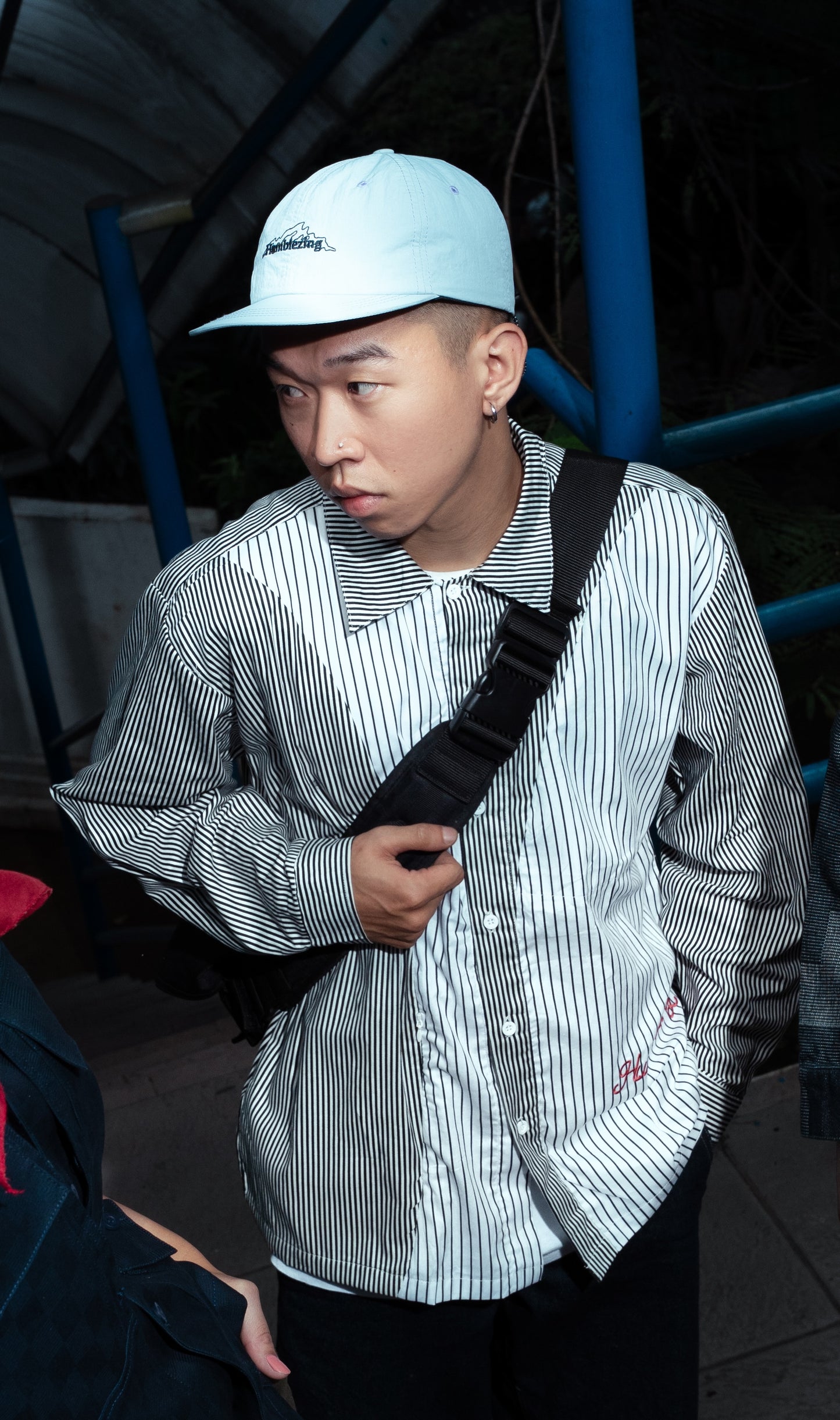 Umbra Longsleeve Shirt Stripe Indigo