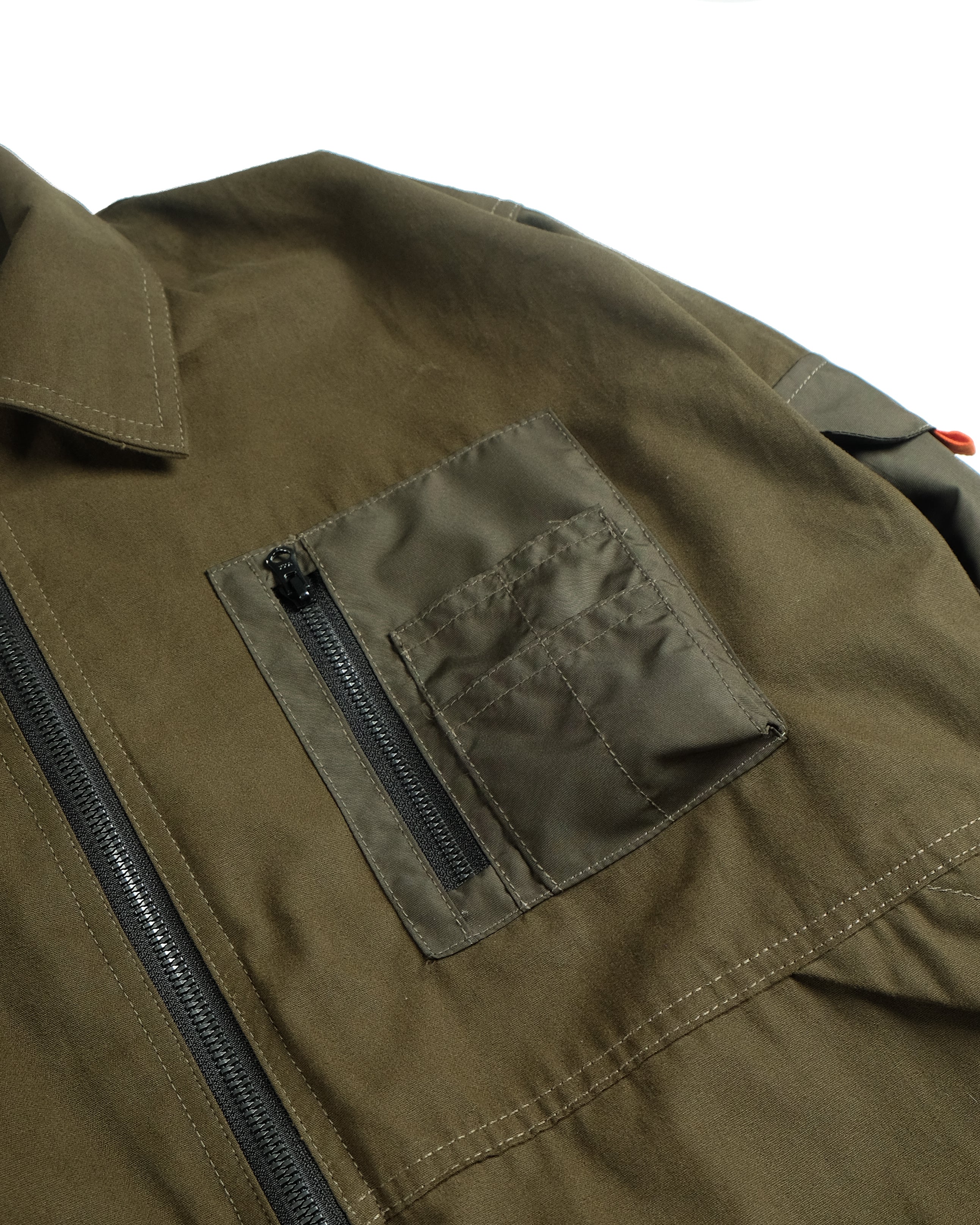 Alpha Olive Canvas Bomber Jacket