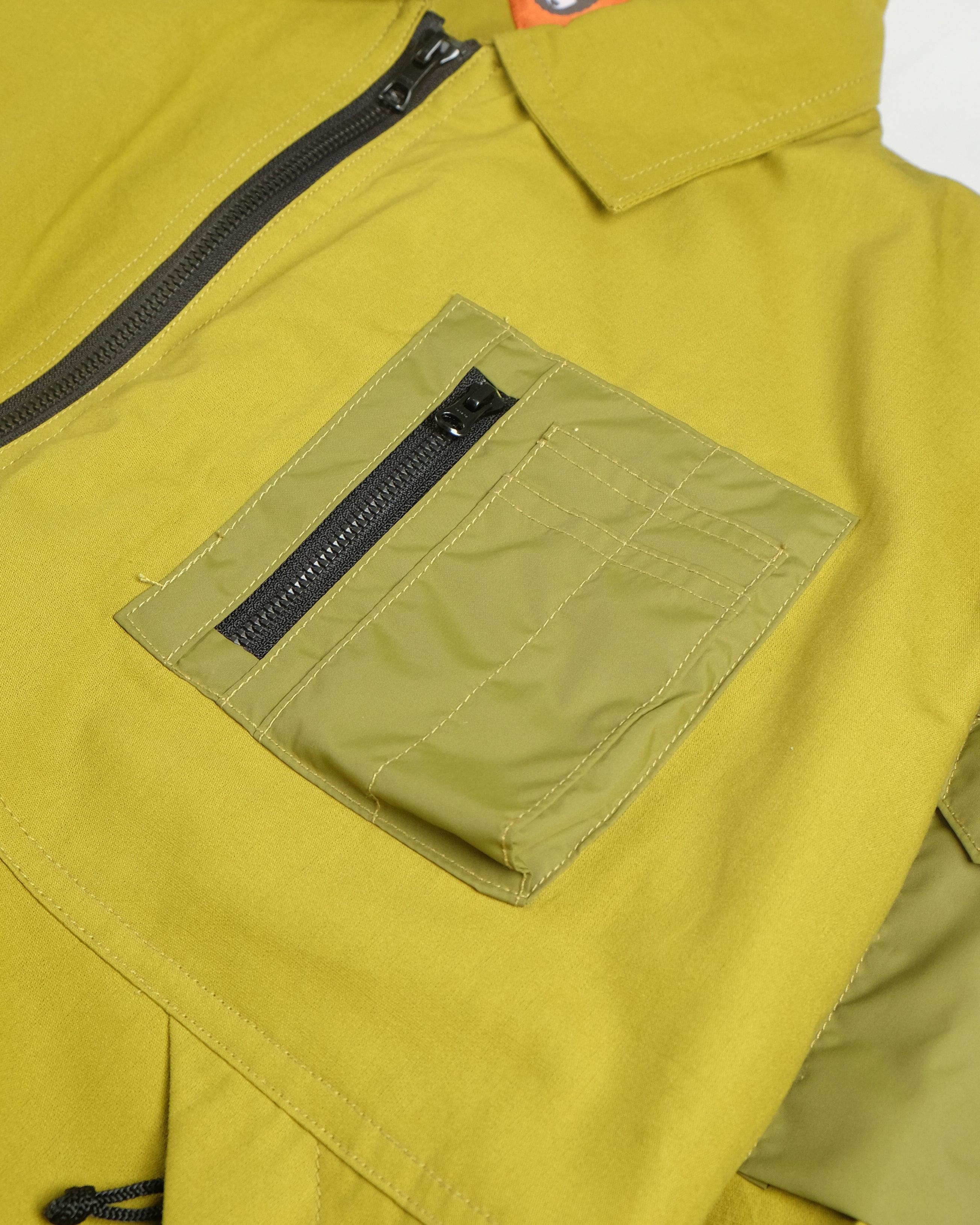 Alpha Lime Canvas Bomber Jacket