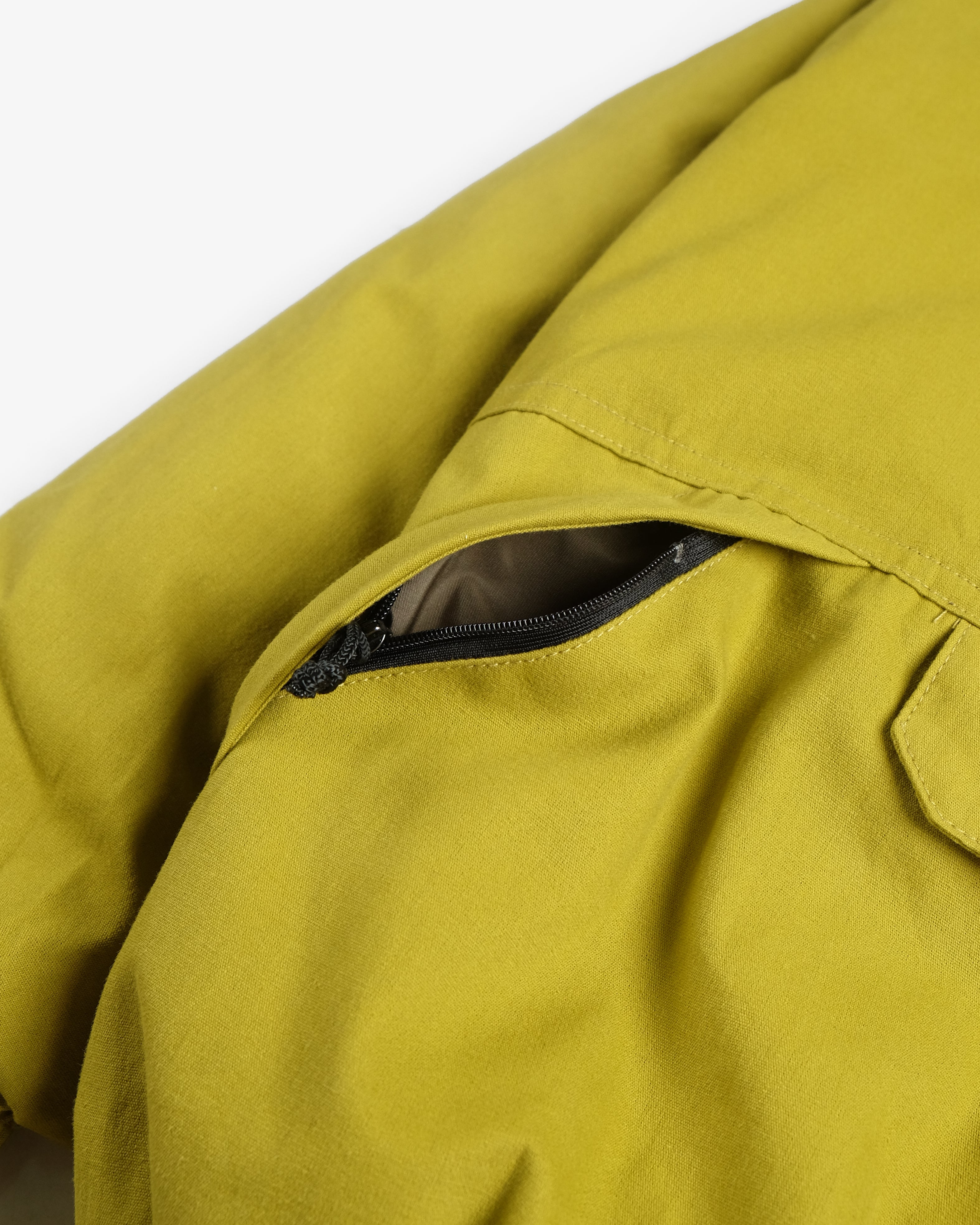 Alpha Lime Canvas Bomber Jacket