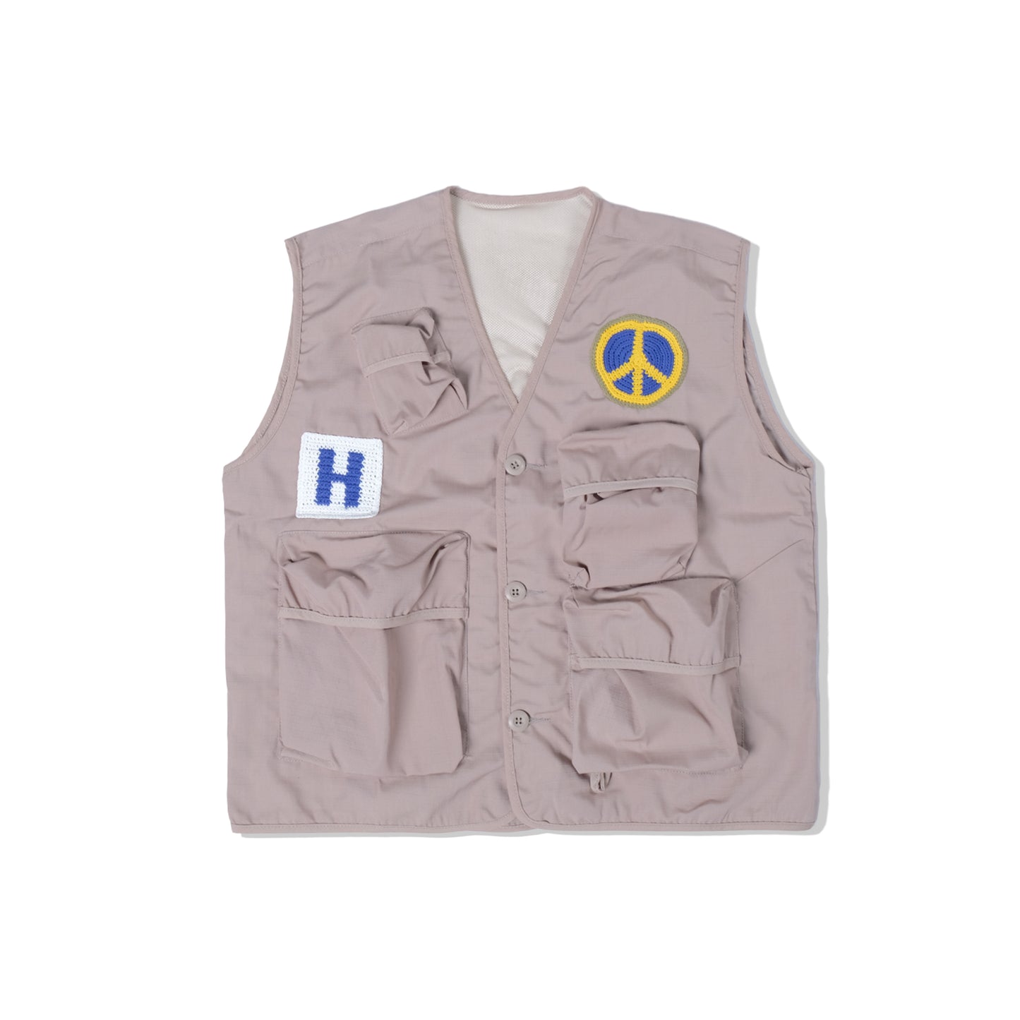 River Crochet Khaki Vest